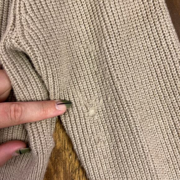 Hazel Moon Womens Sweater Brown Ribbed Cropped Long Sleeve Medium - Picture 10 of 13